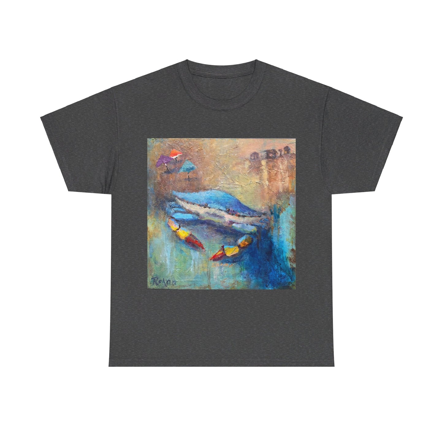 "Blue Crab" Artistry in Threads Series T-Shirt | August 2024 Collection - Printify - Art Box Gallery