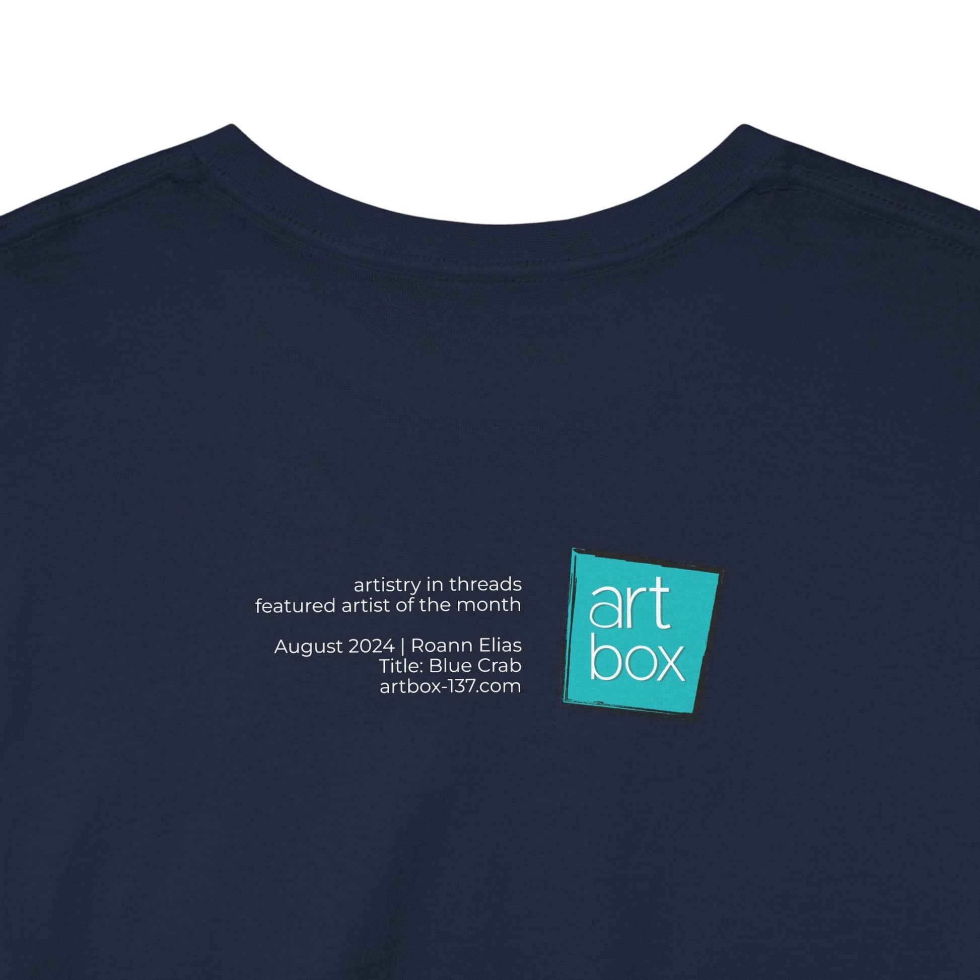 "Blue Crab" Artistry in Threads Series T-Shirt | August 2024 Collection - Printify - Art Box Gallery