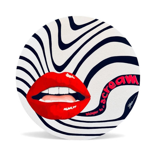 Whisper to a Scream by Stephanie Hansen | Acrylic, resin, glitter and diamond dust on Cradled hardboard | Art Box Gallery | St. Augustine, FL