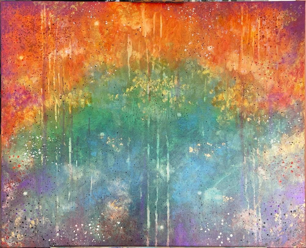 The Tree of Life by Danielle Torry | Acrylic and gold leaf on Canvas | Art Box Gallery | St. Augustine, FL