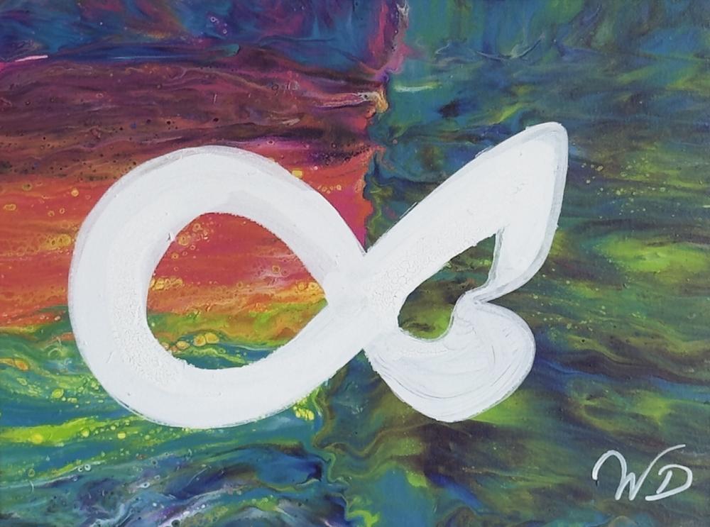 AuDHD by Wendy Delfosse | Fluid Acrylic on Canvas | Art Box Gallery | St. Augustine, FL