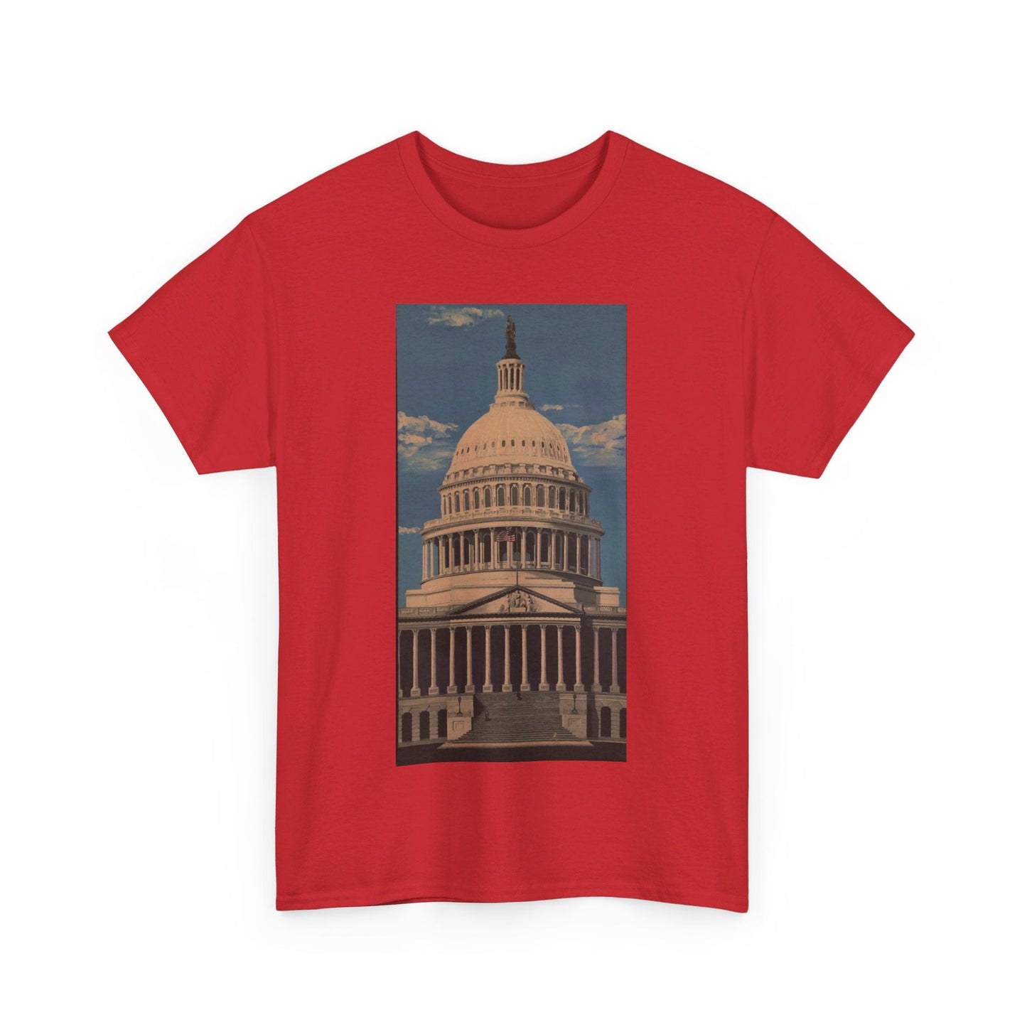 "East Front US Capitol" Artistry in Threads Series T-Shirt | July 2024 Collection - Printify - Art Box Gallery