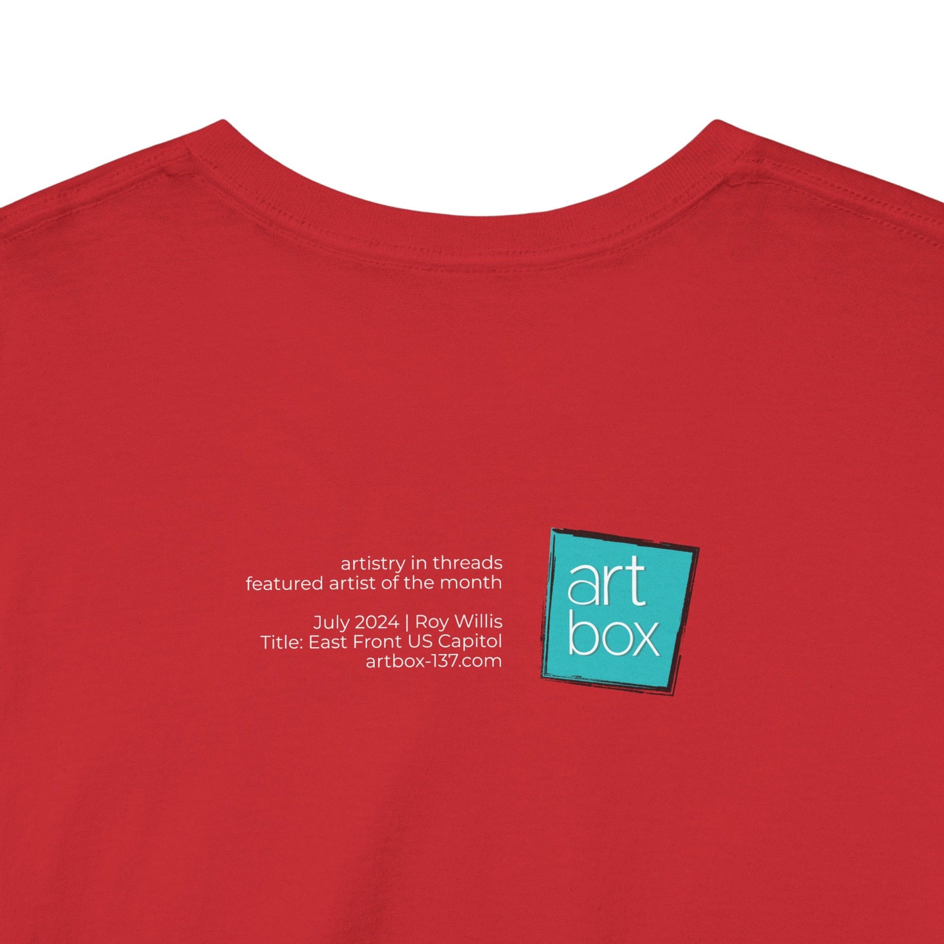 "East Front US Capitol" Artistry in Threads Series T-Shirt | July 2024 Collection - Printify - Art Box Gallery