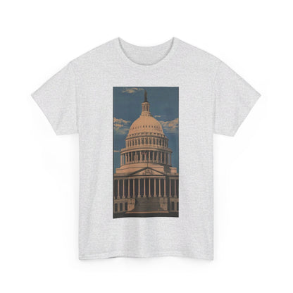 "East Front US Capitol" Artistry in Threads Series T-Shirt | July 2024 Collection - Printify - Art Box Gallery