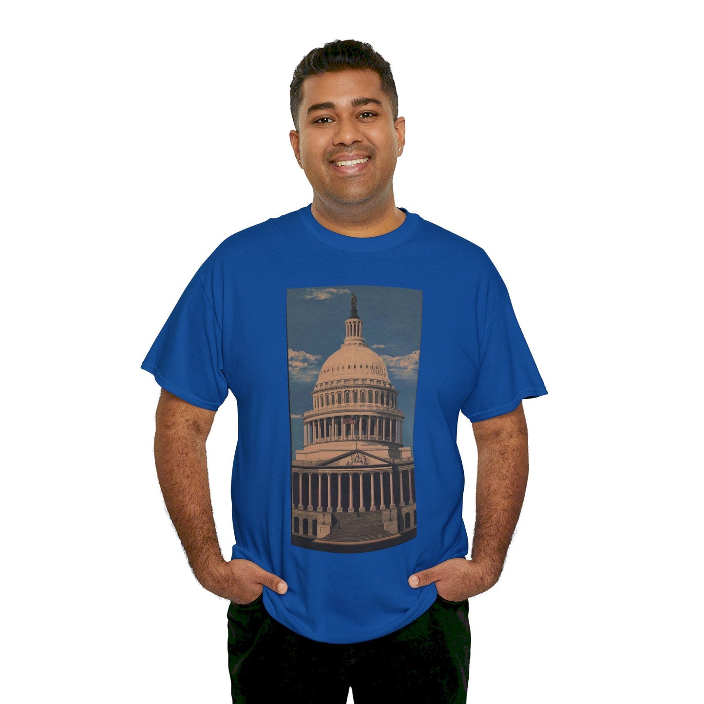 "East Front US Capitol" Artistry in Threads Series T-Shirt | July 2024 Collection - Printify - Art Box Gallery