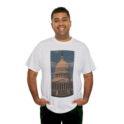 "East Front US Capitol" Artistry in Threads Series T-Shirt | July 2024 Collection - Printify - Art Box Gallery