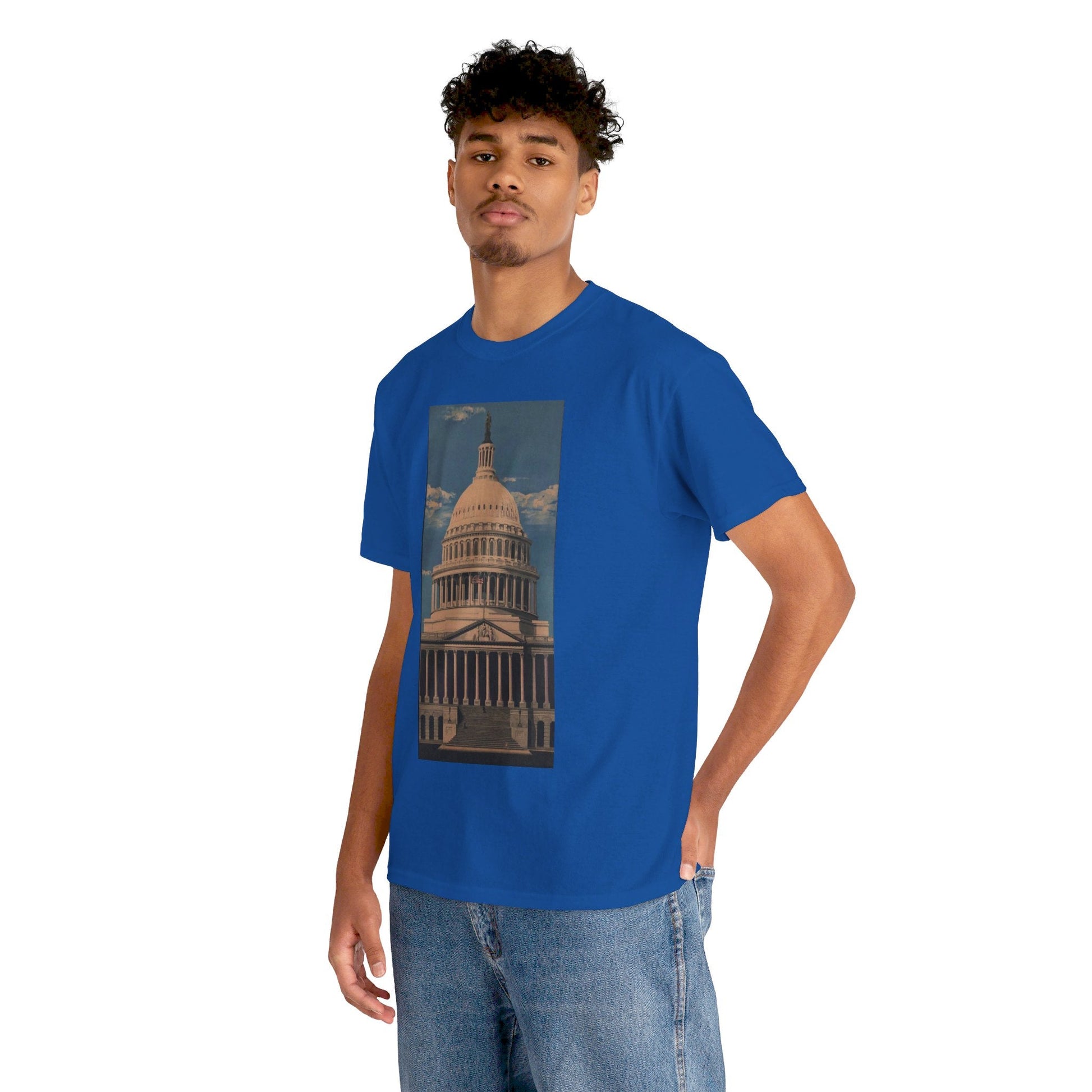 "East Front US Capitol" Artistry in Threads Series T-Shirt | July 2024 Collection - Printify - Art Box Gallery