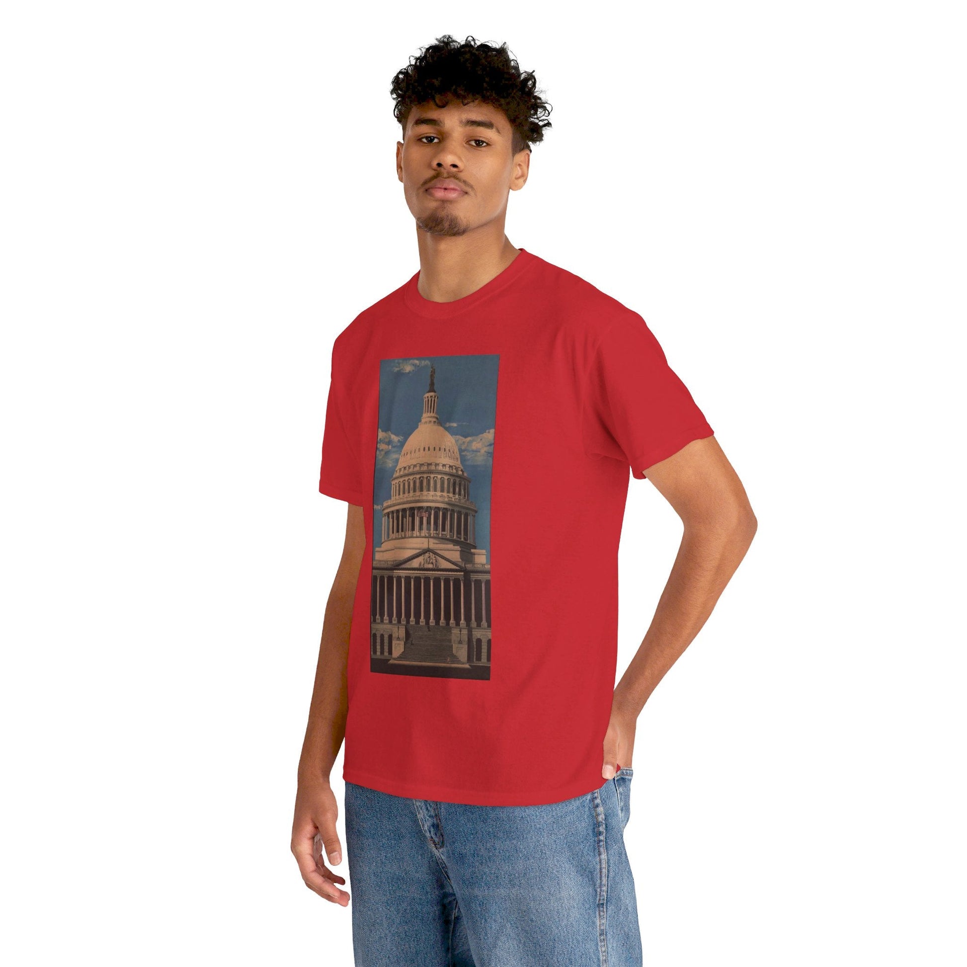 "East Front US Capitol" Artistry in Threads Series T-Shirt | July 2024 Collection - Printify - Art Box Gallery