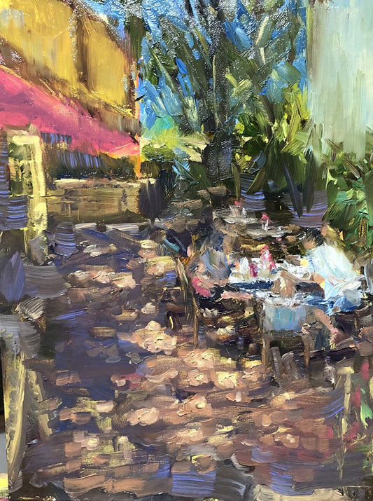 Lunch on Hypolita Stree - Artwork - Alan Melson - Art Box Gallery